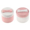 SACHET DE 4 BOITE RONDE ROSE 5 CM 