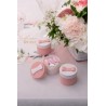 SACHET DE 4 BOITE RONDE ROSE 5 CM 