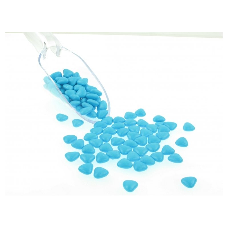 DRAGÉES MINI COEURS CHOCOLAT 500 GR – BLEU CLAIR
