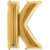BALLON METALLIQUE LETTRE K OR 35 CM