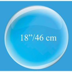 BALLON BULLE CRISTAL TRANSPARENT 18" 46 CM 