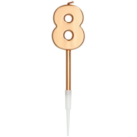 BOUGIE CHIFFRE 8 OR