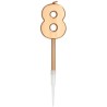 BOUGIE CHIFFRE 8 OR