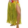 JUPE HAWAIENNE FLEURS 75 CM JAUNE