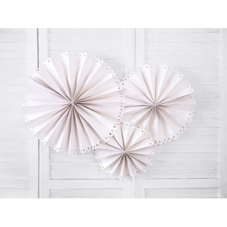 3 ROSETTES DECORATIVES BEIGE