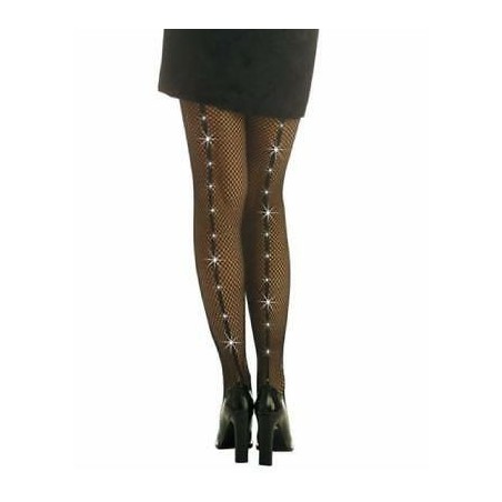 COLLANT RESILLE NOIR AVEC STRASS TAILLE XL 