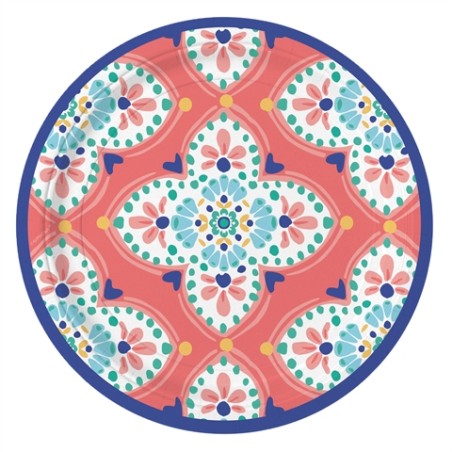 8 ASSIETTES BOHO VIBES  17.8 CM