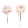 FLEUR RENONCULE COULEURS ASSORTIS ROSE ET IVOIRE 33 CM DIA 7 CM 