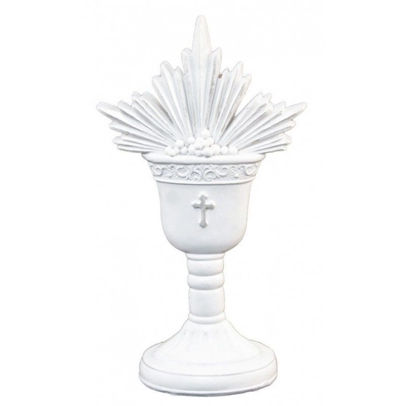 CALICE COMMUNION BLANC RESINE 8.1 X 4.5 X 14.8 CM CALICE COMMUNION BLANC RESINE 8.1 X 4.5 X 14.8 CM