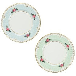 8 ASSIETTES  ROMANTIQUES TEA PARTY 27 CM