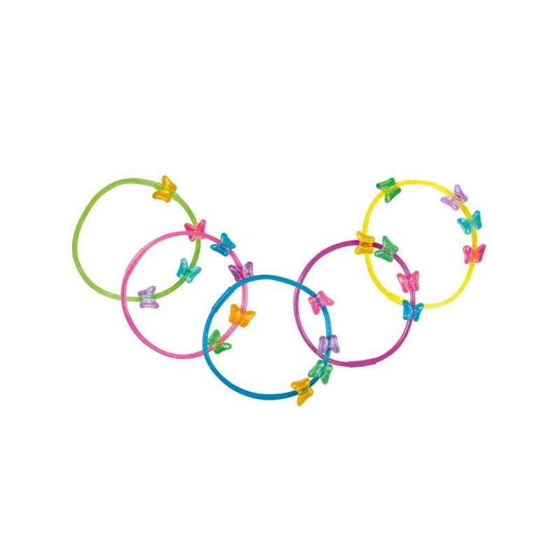 5 BRACELETS PAPILLONS 5 COULEURS ASSORTIS 5 BRACELETS PAPILLONS 5 COULEURS ASSORTIS