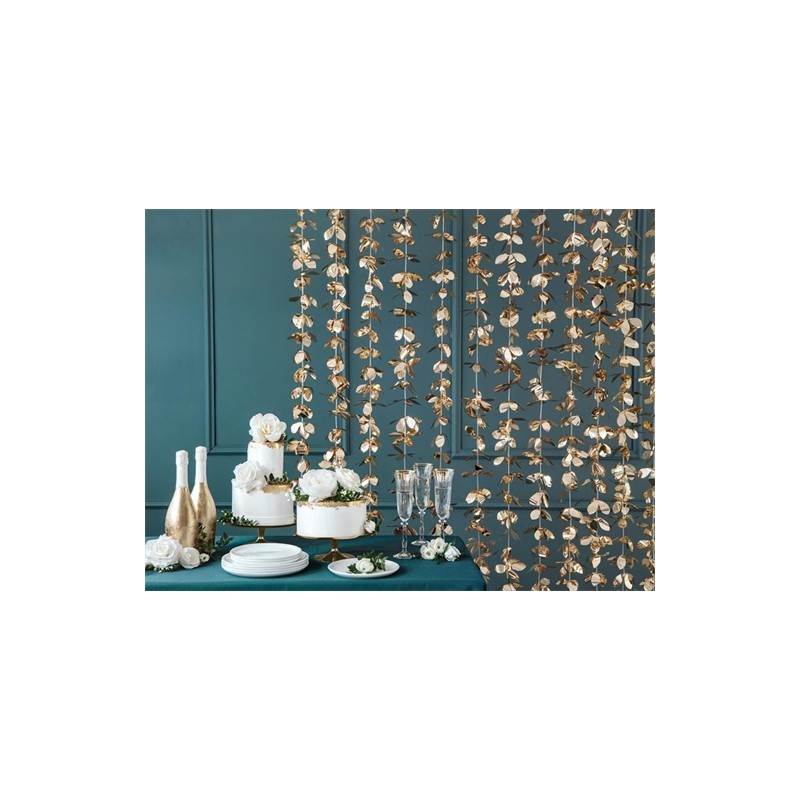 RIDEAU DECORATIFE FLEURS OR 100 X 210 CM RIDEAU DECORATIFE FLEURS OR 100 X 210 CM