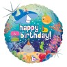 BALLON METALLIQUE ROND OCEAN HOLOGRAMME 18 " 46 CM
