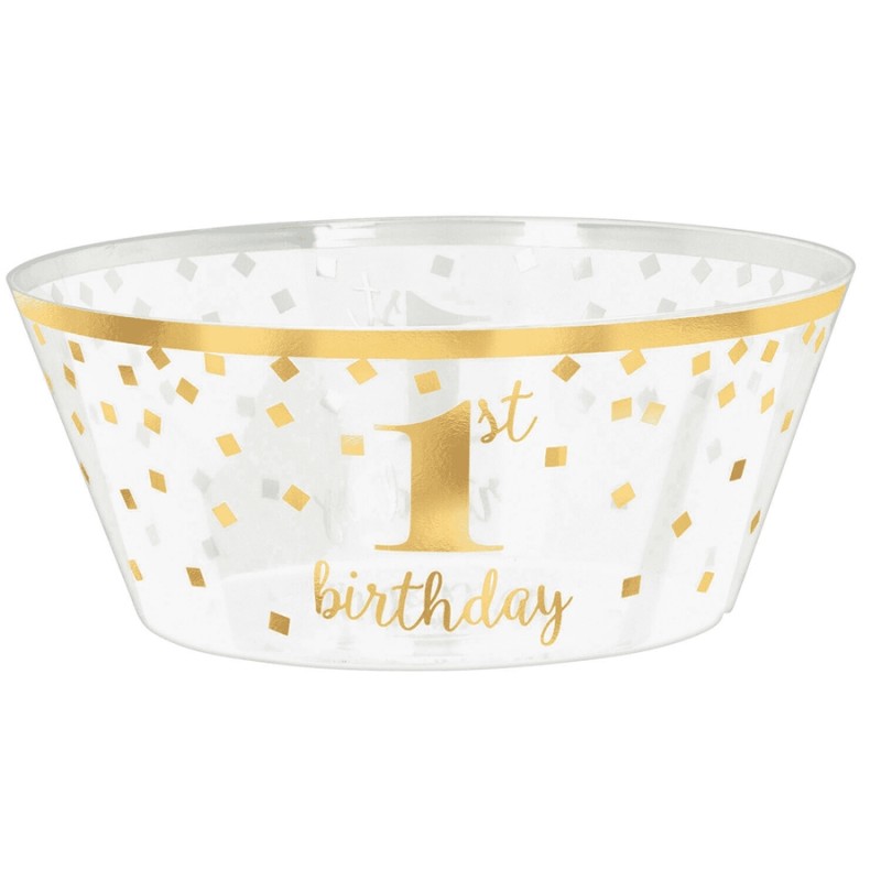 BOL DE SERVICE ROND PLASTIQUE 1 st BRITHDAY BOL DE SERVICE ROND PLASTIQUE 1 st BRITHDAY