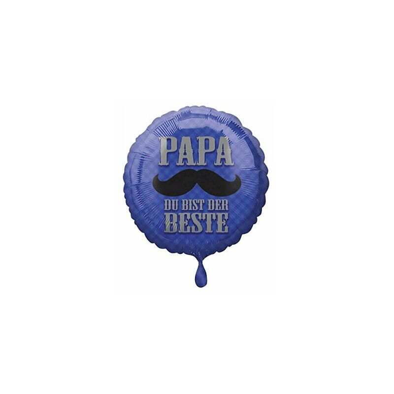 BALLON METALLIQUE ROND BLEU PAPA DU BIST DER BESTE 43 CM BALLON METALLIQUE ROND BLEU PAPA DU BIST DER BESTE 43 CM