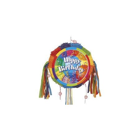 PINATA RONDE HAPPY BIRTHDAY MULTICOULEUR