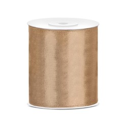 RUBAN SATIN OR CLAIR 100 MM X 25 M