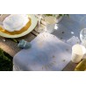 CHEMIN  DE TABLE BLANC BABY BOY METAL 28 CM X 3 M