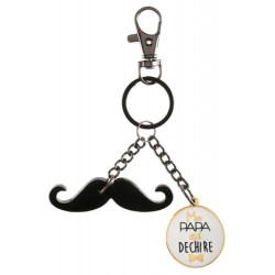 PORTE CLE PAPA NOIR