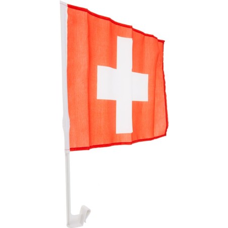 2 DRAPEAUX DE VOITURE SUISSE EN TISSU