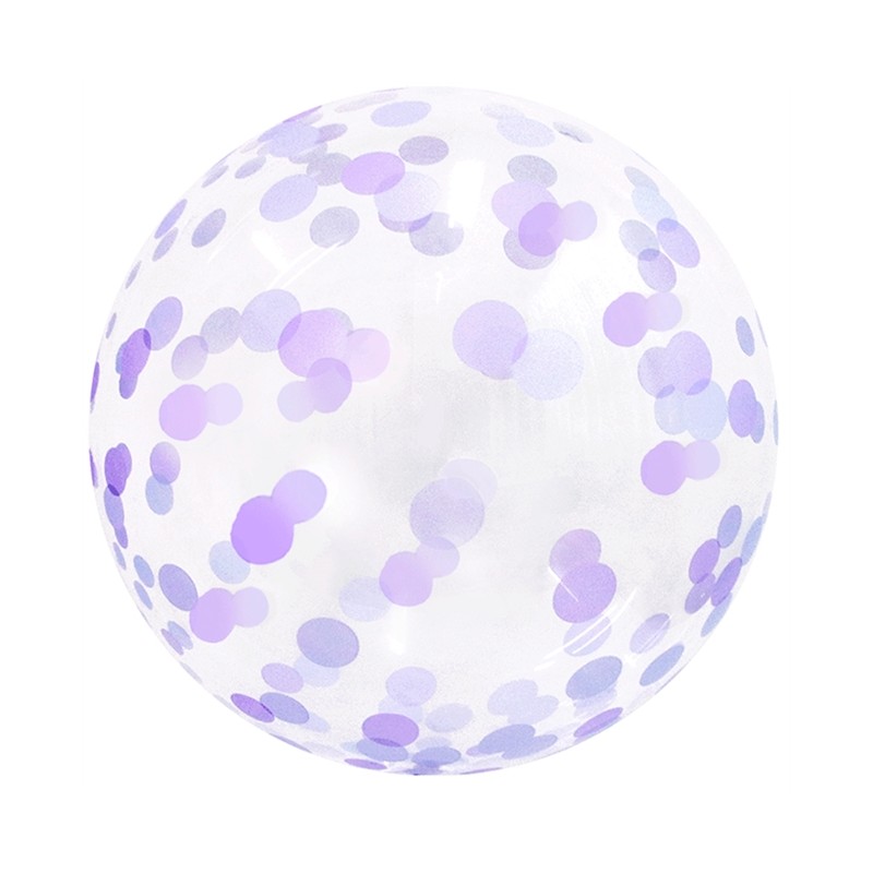 BALLON DECOBUBBLE GRAND CONFETTIS VIOLET 45 CM BALLON DECOBUBBLE GRAND CONFETTIS VIOLET 45 CM