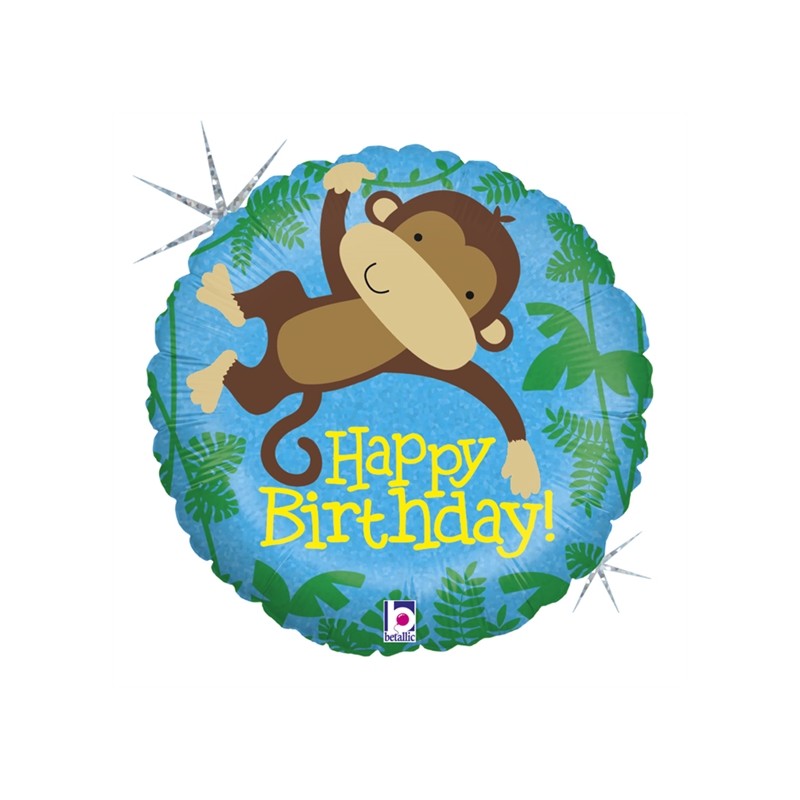 BALLON METALLIQUE ROND SINGE HAPPY BIRTHDAY 46 CM BALLON METALLIQUE ROND SINGE HAPPY BIRTHDAY 46 CM