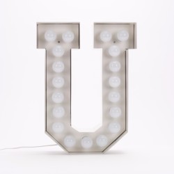 LETTRE U LED BLANCHE 25 CM 