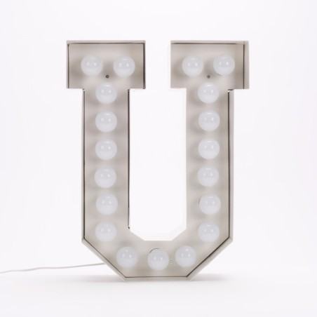 LETTRE U LED BLANCHE 25 CM 