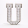 LETTRE U LED BLANCHE 25 CM 