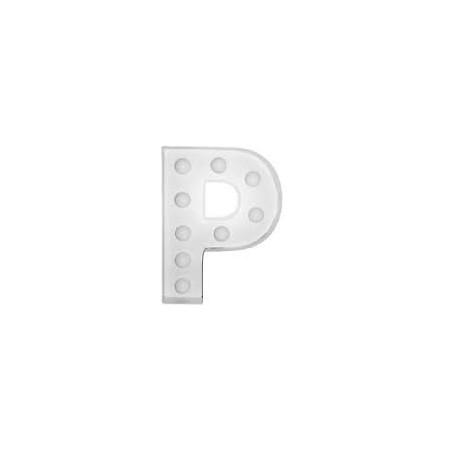 LETTRE P LED BLANCHE 25 CM 