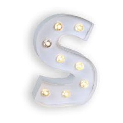 LETTRE S LED BLANCHE 25 CM 