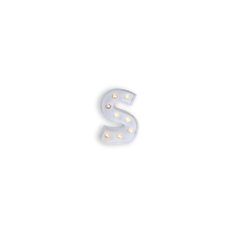 LETTRE S LED BLANCHE 25 CM LETTRE S LED BLANCHE 25 CM
