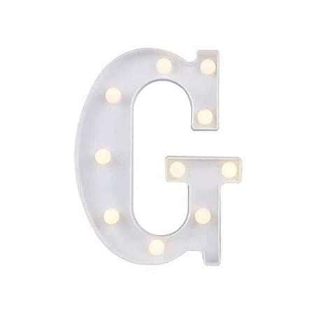 LETTRE G LED BLANCHE 25 CM 