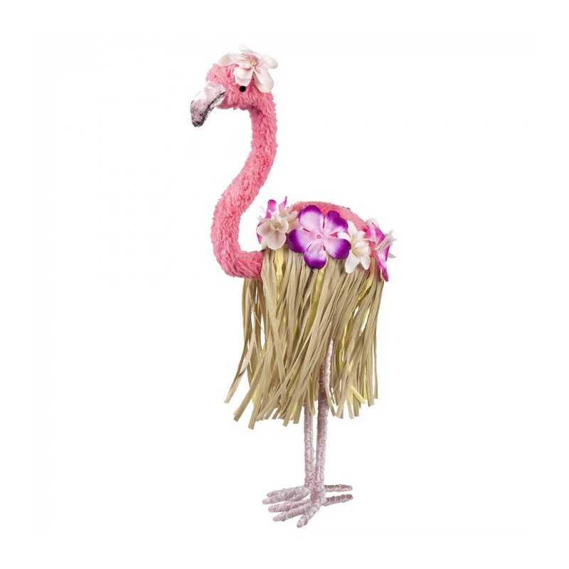 DECORATION FLAMANT ROSE AVEC FLEURS 35 X 16 CM DECORATION FLAMANT ROSE AVEC FLEURS 35 X 16 CM