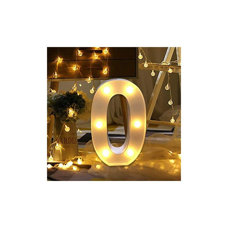 CHIFFRE 0 LED BLANCHE 25 CM CHIFFRE 0 LED BLANCHE 25 CM