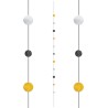 GUIRLANDE CERCLE OR ET NOIR 125 CM 