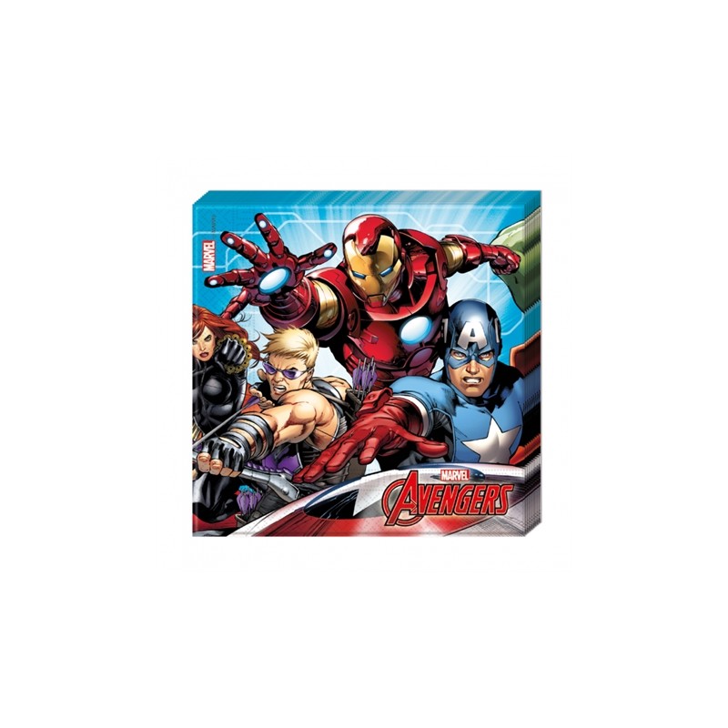 20 SERVIETTES PAPIERS AVENGERS 33 X 33 CM 20 SERVIETTES PAPIERS AVENGERS 33 X 33 CM