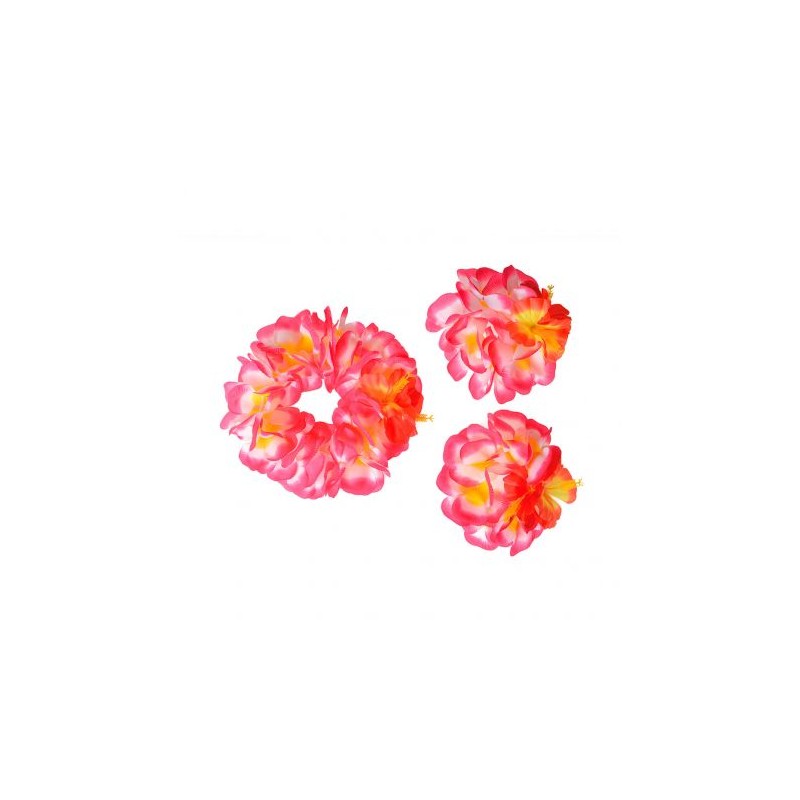 SET HAWAIEN FLEURS ROSE SET HAWAIEN FLEURS ROSE
