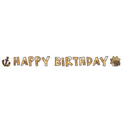 GUIRLANDE HAPPY BIRTHDAY PIRATE 180 X 15 CM 