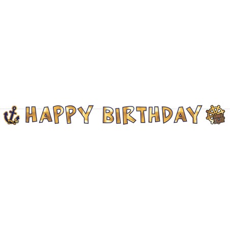 GUIRLANDE HAPPY BIRTHDAY PIRATE 180 X 15 CM 
