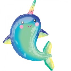 BALLON METALLIQUE NARWHAL 99 CM 