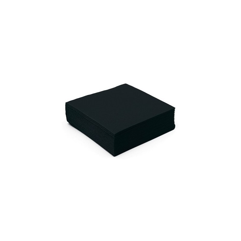 40 SERVIETTES SUN OUATE UNIE 38 X 38 CM NOIR 40 SERVIETTES SUN OUATE UNIE 38 X 38 CM NOIR