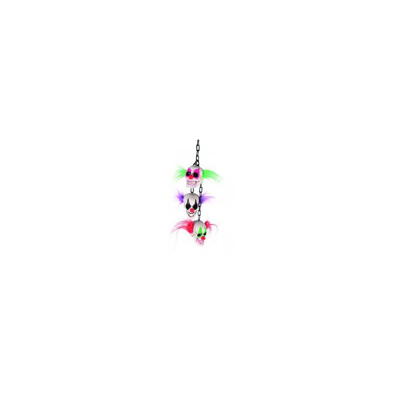 CHAINE AVEC TETES DE CLOWN 50 CM 