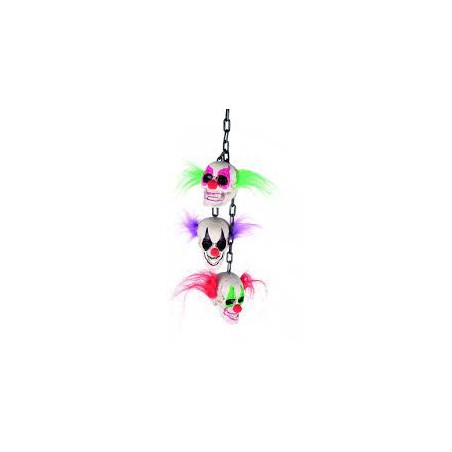 CHAINE AVEC TETES DE CLOWN 50 CM 