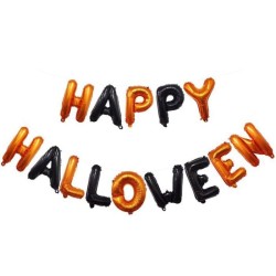 GUIRLANDE BALLON METALLIQUE HAPPY HALLOWEEN 