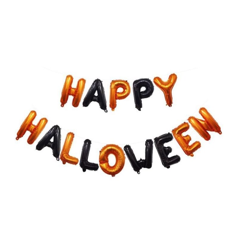 GUIRLANDE BALLON METALLIQUE HAPPY HALLOWEEN GUIRLANDE BALLON METALLIQUE HAPPY HALLOWEEN