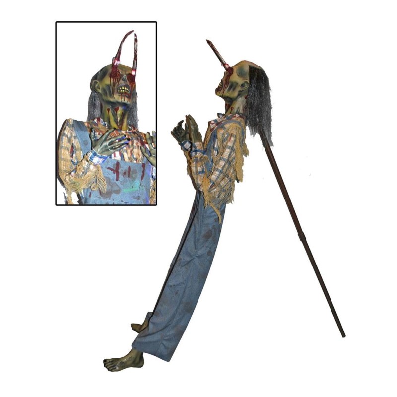 DECORATION HALLOWEEN ZOMBIE DEBOUT EFOURCHE PAR LES YEUX 180 CM DECORATION HALLOWEEN ZOMBIE DEBOUT EFOURCHE PAR LES YEUX 180 CM