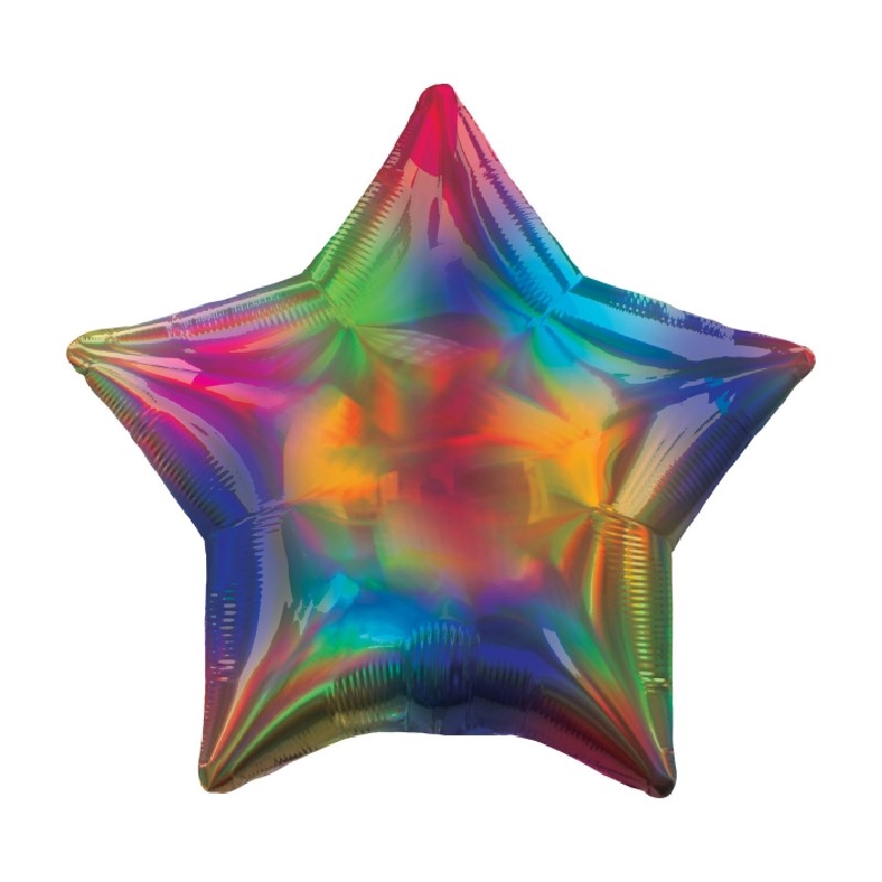 BALLON METALLIQUE ETOILE IRIDESCENT 46 CM BALLON METALLIQUE ETOILE IRIDESCENT 46 CM
