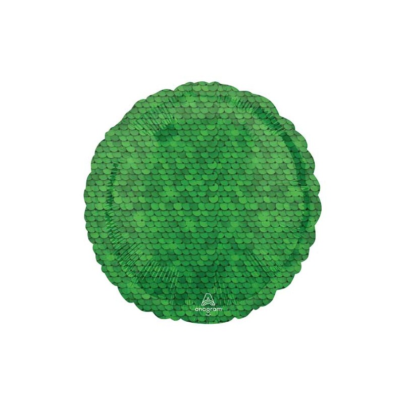 BALLON METALLIQUE ROND ECAILLES VERT FONCE 43 CM BALLON METALLIQUE ROND ECAILLES VERT FONCE 43 CM