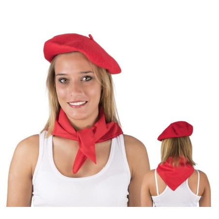 BERET EN  LAINE ROUGE